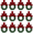Red Velvet Bow, variant on 12 Pcs Christmas Kitchen Cabinet Wreaths with Ribbon 5.12 Inch Mini Christmas Wreath Small Kitchen Wreath Greenery Wreath for Window Door(Red Classic Bow)
