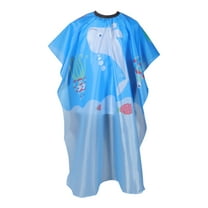 Unique Bargains 1 Pc Cartoon Whale Hair Cut Barber Cape Blue