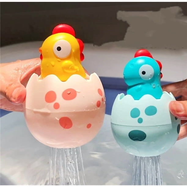 Baby bath water toy - 2 pack Baby Bath Toys Water Squirters Water Toys Baby Kids Bathroom Shower,Cute Swimming Bath Toys for Toddlers 1-3,Preschool Toddler Pool Toys (Chicks egg and dinosaur egg)