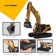 thumbnail image 3 of Excavadora de juguete de aleación, excavadora para niños, camiones de carga para niños, juguetes de construcción para niños, camiones de acero, excelentes juguetes para niños pequeños de 8 años., 3 of 7