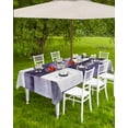 thumbnail image 4 of Fsddascl Purple Geometric Outdoor Tablecloth - 54x80 Inch Rectangle Dining Table Cover, Vintage Oil Painting Contemporary Waterproof Outdoor Table Cloth with Umbrella Hole & Zipper for Picnic/Patio, 4 of 7