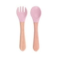 thumbnail image 1 of Ensemble de Couverts de Cuisine avec Poignée en Bois Fourchette Cuillère Finition Lisse Durable pour Repas Camping Voyage, 1 of 4