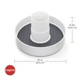 thumbnail image 2 of Copco 10-Inch Multi-Compartment Storage Turntable with Non-Skid Liner & Soft Base - 2-Section Divided Lazy Susan Organizer for Kitchen Storage, Pantry, Bathroom, Office Supplies, 2 of 6