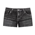 thumbnail image 4 of Cagogo Women's High Waisted Distressed Denim Shorts Stretch Slim Casual Summer Party Jean Shorts Loose Fit Ripped Streetwear Trousers, Black XL, 4 of 7