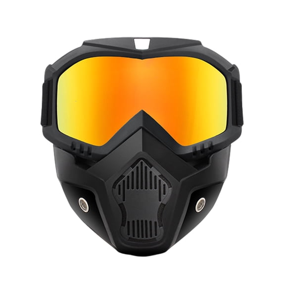 Rodiuiu Outdoor Cycling Goggles with Detachable Face Guard UV Protection Windproof Lightweight Men Women Skiing Snowboarding Motorcycle Bike Sports Glasses