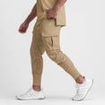 thumbnail image 4 of SWSMCLT Men's Athletic Jogging Harem Hiking Sweatpants Waterproof Pants Drawstring Jogger Casual Pants Khaki XX-Large, 4 of 4