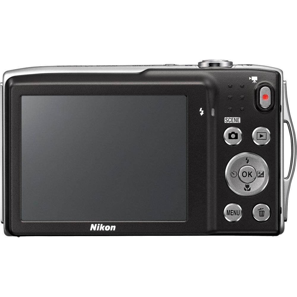Restored Nikon COOLPIX S3300 Silver 16MP Digital Camera w/ 6x