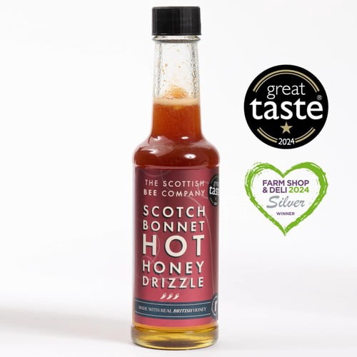 Scottish Bee Company Scotch Bonnet Hot Honey 200g, British Import (Pack of 2)