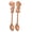 Rose Gold, variant on 304 Stainless Steel Gold Plated Coffee Spoons Set of 2 Cute Cartoon Couple Stirring Spoons Flatware Gift for Valentine's Day Wedding Favor Kitchen Gadget