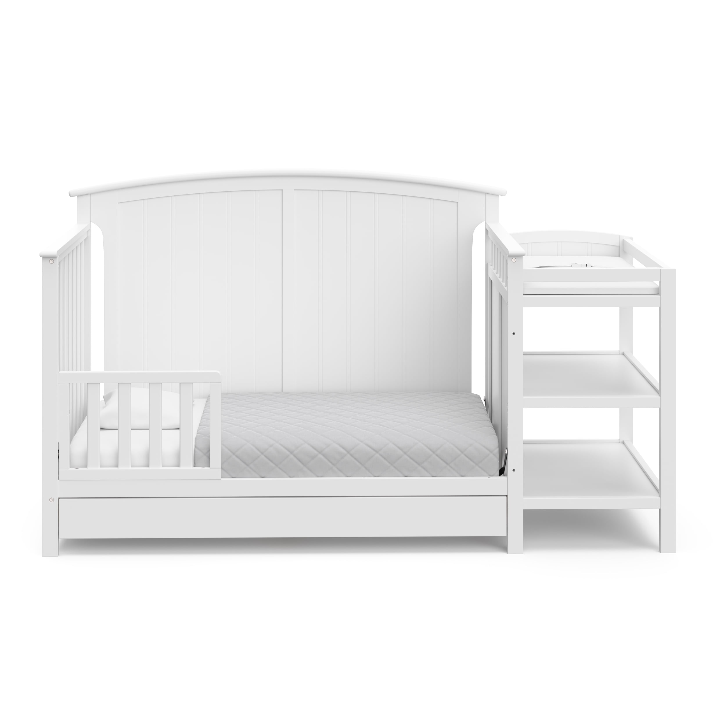 Storkcraft Steveston 5-in-1 Convertible Baby Crib & Changer, White
