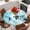 BLUE, variant on Blue Maps Round Tablecloth, Fitted Table Cover with Elastic for 45"-54" Round Tables, Abstract World Map Ocean Modern Table Cloth Outdoor Indoor Dinning Party Waterproof Tablecloths