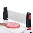 thumbnail image 5 of Uxcell Up to 2" Retractable Ping Pong Net Portable Table Tennis Net and Post with Storage Box, Black Red 2 Pack, 5 of 6