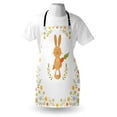 thumbnail image 3 of Funny Apron Cute Summer Illustration with Smiling Little Rabbit Carrots and Flowers Happy Bunny, Unisex Kitchen Bib Apron with Adjustable Neck for Cooking Baking Gardening, Multicolor, by Ambesonne, 3 of 3
