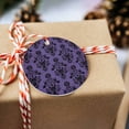 thumbnail image 3 of Halloween Hunted Damask Ghost Christmas Ceramic Ornament 2025,3" Round Xmas Tree Hanging Accessories with Gold Ribbon, 3 of 5