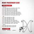 thumbnail image 5 of Nilight Window Regulator and Motor Rear Passenger Side Compatible with Cadillac Escalade/Chevy Avalanche/Silverado/GMC Sierra Yukon 1500 2500 3500 2000 2001 2002 2003 2004 2005 2006 2007, 5 of 7