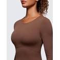 thumbnail image 4 of CRZ YOGA Butterluxe Long Sleeve Shirts for Women Workout Athletic Casual Tops Slim Basic Tight Shirt, 4 of 5