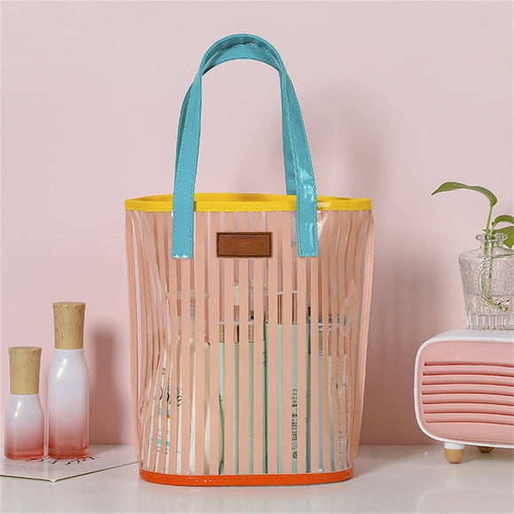 SDHJ23 Tote Bag Makeup Clear Toiletry Bag Handle Travel Packing Organizers Bag Carry Pouch Wash Bag Wallet Women Beach Bag Organizers Makeup And Checke Makeup Bag