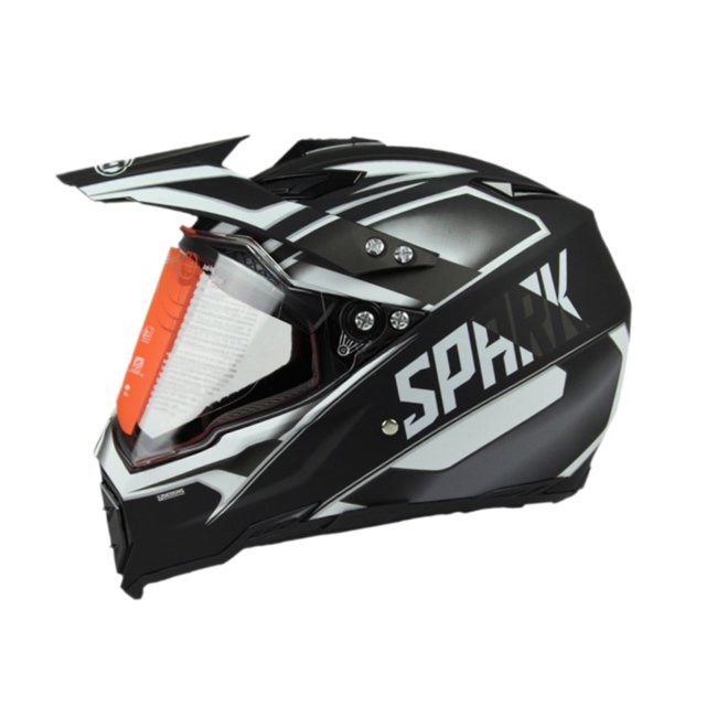 Casco de motocicleta con ventilación, casco de bicicleta de montaña para adultos, mujeres y hombres Negro Plata XL