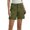 Green, variant on Shorts for Women Shorts Summer Solid Color Pocket Twill Casual Shorts for Comfortable Everyday Wear Blue XL