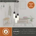 thumbnail image 5 of Thalia 3L Matte Black Contemporary Pendant Light White Pill Glass, 5 of 11