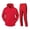 Red, variant on Turilly Mens Outfits 2 Piece Side Stripe Hoodie and Joggers Set Color Block Pullover with Contrast Tape Detail Tracksuit