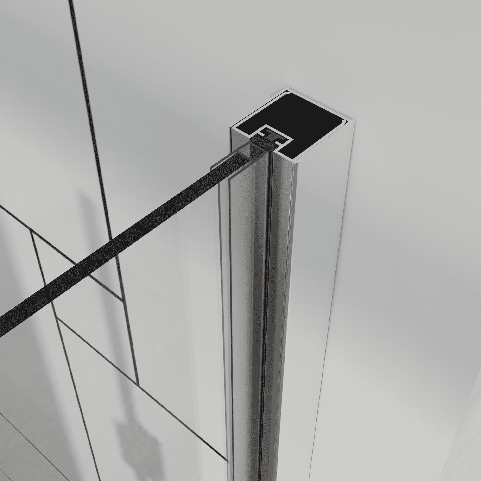 Pivot Shower Doors, 32" W x 72" H Frameless Bi-fold Swing Shower Door,1/4" (6mm) Clear Tempered Glass, Chrome, Reversible Installation
