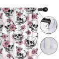 thumbnail image 4 of Blackout Kids Curtains,White Floral Skull Pattern Childrens Insulated Curtains Set Of 2,Bedroom Essentials,Toddler Room Decor 42x84in(106x213cm), 4 of 5