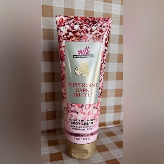 Bath & Body Works Milk Peppermint Bark Truffle Ultimate Hydration Body Cream 8 oz