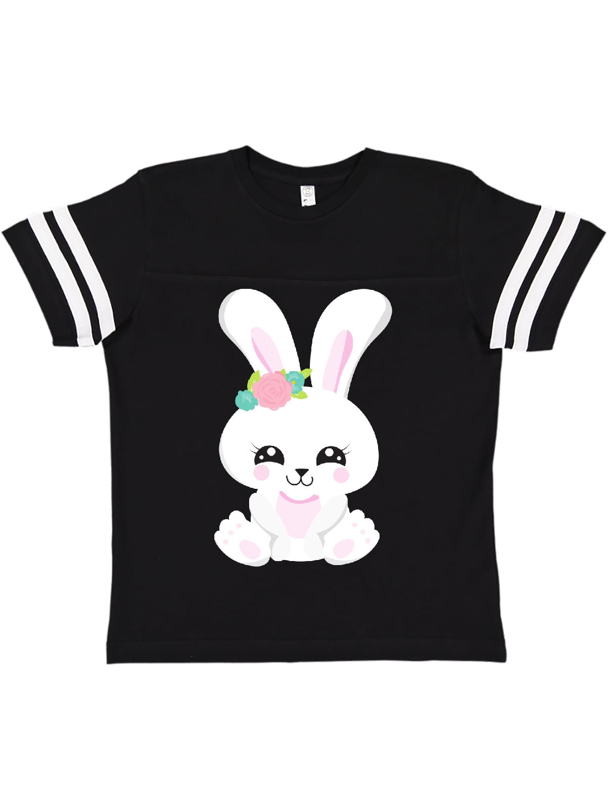 White Bunny inktastic Cute Bunny Bunny with Pink Flowers Baby T-Shirt