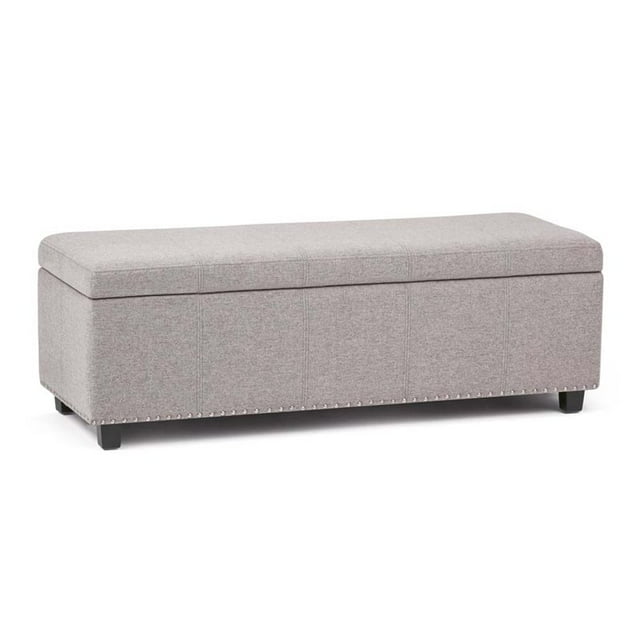 Simpli Home Banc de Rangement Kingsley en Gris Nuage
