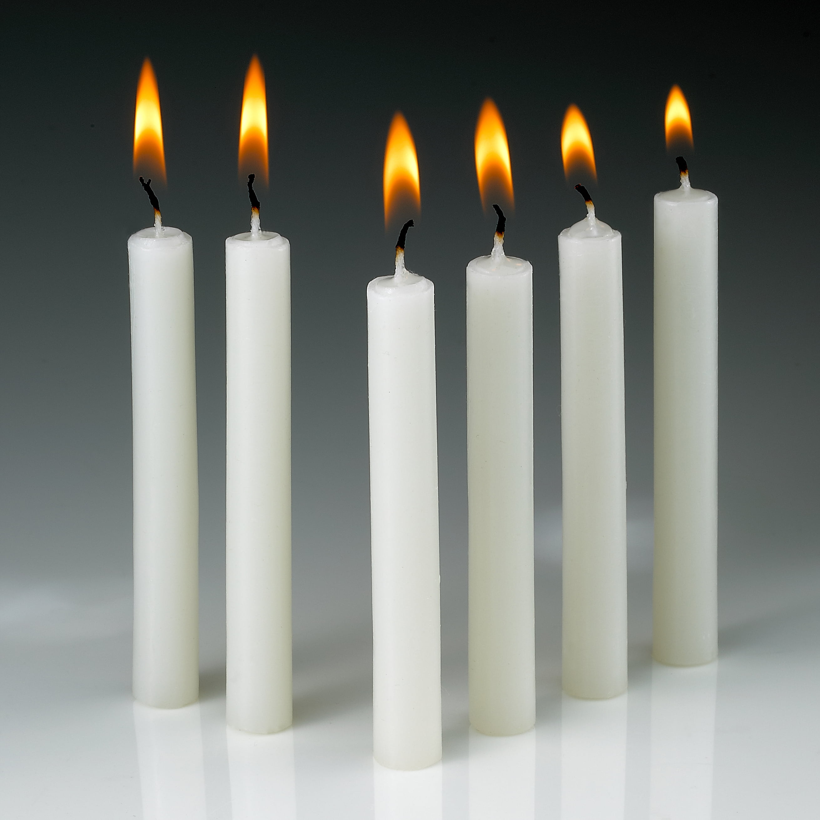 Unscented 4" Straight Taper Candles Set of 48 CGA099-BK Mega Candles Black 