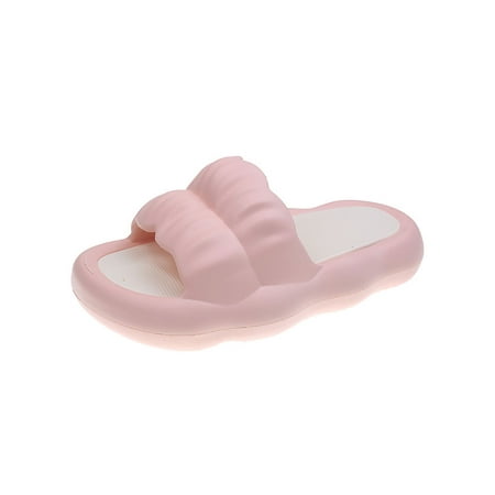 

Bellella Womens Slides Summer Bathroom Shower Slippers Non-Slip Pool Beach Shoes Pink 5.5-6