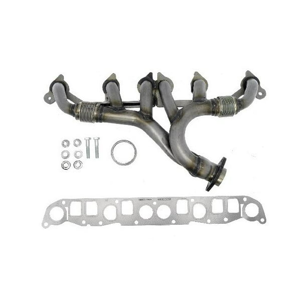 Exhaust Manifold - with Gasket, Flange, Bolts, Nuts, and Washers -  Compatible with 1991 - 1995, 1997 - 1999 Jeep Wrangler  6-Cylinder 1992  1993 1994 1998 