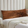thumbnail image 3 of Rustic Wood Body Pillow Cover, 20"x54", Brown Microfiber Polyester, 3 of 6