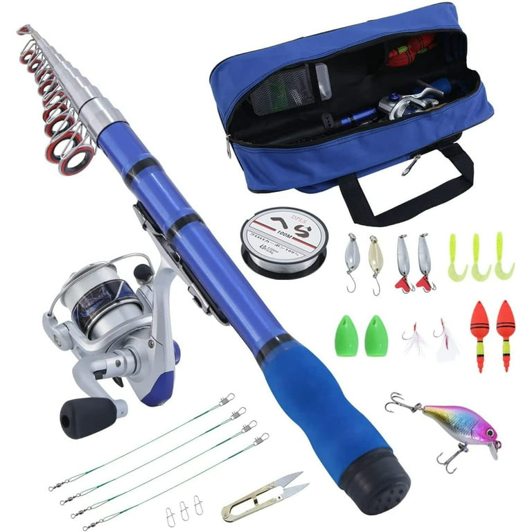 BNTTEAM Mini Spinning Reel & Rod Combos With Telescopic Fishing
