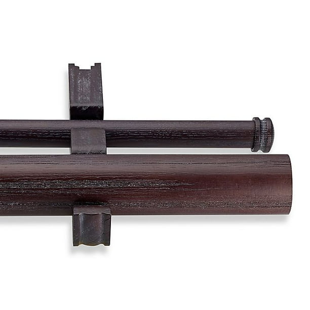 Cambria Estate Wood 180 Inch Double Smooth Curtain Rod In Java Com Cambria Estate Wood 180 Inch Double, Long Curtain Rods 180