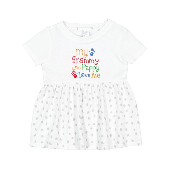 Inktastic Grammy and Pappy Love Me Girls Baby Dress