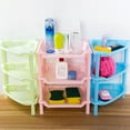 thumbnail image 2 of 3-Tier Plastic Corner Bathroom Organizer Caddy Shelf – Pink, Space-Saving Bathroom & Kitchen Storage Rackc,White, 2 of 9