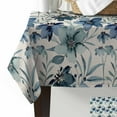 thumbnail image 2 of Fall Blue Flower Rectangle Tablecloths 54x109,Country Autumn Botanical Leaf Table Cloth Table Cover Indoor/Outdoor Tabletop Decor for Wedding Holiday Party Dinner Baby Shower, 2 of 7