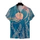 thumbnail image 5 of Camisetas hawaianas con estampado 3D de árboles tropicales, camisetas casuales de manga corta de verano para mujer, ropa 2024, blusas con botones de solapa para uso diario para hombre, 5 of 5