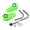 Green, variant on Snmubt White Motorcycle Handguard with LED Light, Anti-fall Hand Guards Windbreaks Hand Lights for Motorbike, Carbon Fiber Pattern, for Night Riding, Motorcycle Modification, Christmas Gift