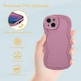 thumbnail image 5 of for iPhone 13 Case 6.1 Inch Curly Wave Frame Phone Case Cute Design Color Aesthetic Phone Case Soft TPU Shockproof Protective Bumper Case Cover for Girls, Lavender Purple, 5 of 14