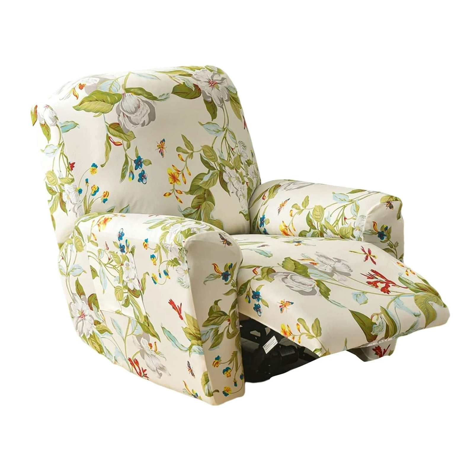 EcoAncheng Stretch Recliner Slipcover, 4 Pieces Printed Lazy Boy Chair