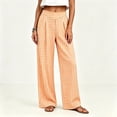thumbnail image 5 of Horkkom Dress Pants Women High Waisted Wide Leg Plaid Pants Casual Loose Pleated Pants with Pockets S, 5 of 10