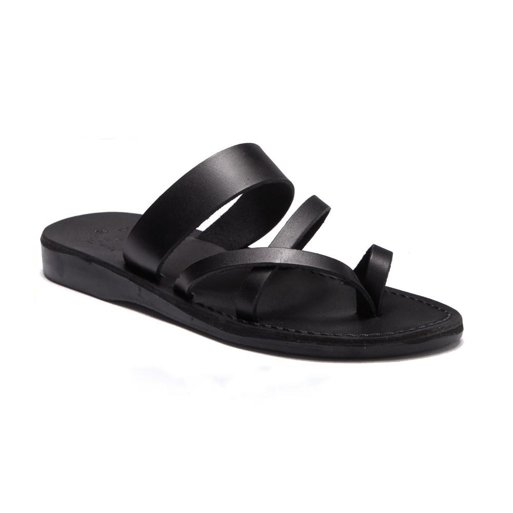 mens black strappy sandals
