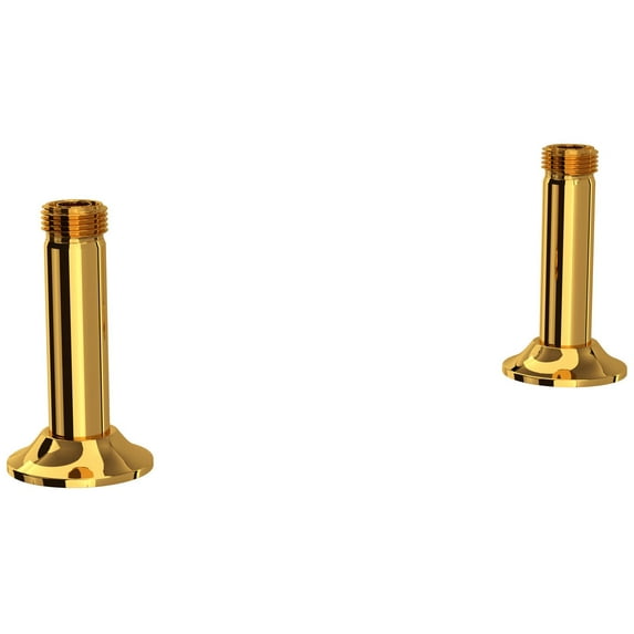 Perrin And Rowe U.6794-2 Georgian Era Bridge Faucet Straight Deck Unions - Brass