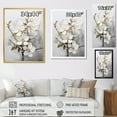 thumbnail image 4 of Designart "White Apple Blossom Minimalism I" Apple Blossom Floater Framed Canvas Art Print, 4 of 5