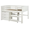 thumbnail image 2 of Donco Kids Louver Twin Modular Low Loft Bed Group C, White, 2 of 6