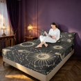 thumbnail image 3 of Homewish Bohemian Astrology Queen Sheets, Solar System Planets Queen Sheet Sets, 4-Piece, 1 Flat Sheet, 1 Fitted Sheet and 2 Pillowcases, 3 of 6
