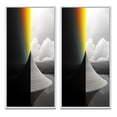 thumbnail image 2 of Designart "Rainbow Colorful Monotone horizon II" Rainbow Framed Wall Art Set Of 2 - Grey Landscapes Framed Canvas Set For Living Room Decor, 2 of 7